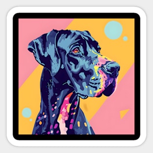 Great Dane in 80's Sticker